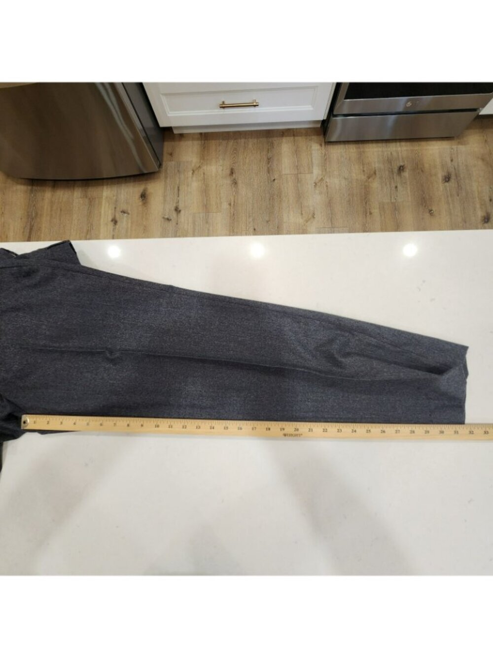 Vintage Evan Picone Dress Pants Mens 34x32 100% Pure Wool Gray 80s Preppy - Picture 12 of 15